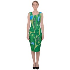 Golf Course Par Green Sleeveless Pencil Dress by Loisa77