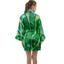 Golf Course Par Green Long Sleeve Satin Kimono View2