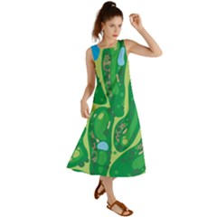 Golf Course Par Green Summer Maxi Dress