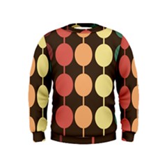 Pattern Circle Retro Design Kids  Sweatshirt