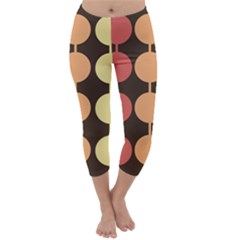 Pattern Circle Retro Design Capri Winter Leggings 