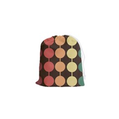 Pattern Circle Retro Design Drawstring Pouch (xs) by Loisa77