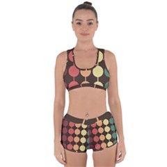 Pattern Circle Retro Design Racerback Boyleg Bikini Set by Loisa77