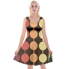 Pattern Circle Retro Design Reversible Velvet Sleeveless Dress