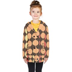 Pattern Circle Retro Design Kids  Double Breasted Button Coat by Loisa77