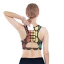 Pattern Circle Retro Design Sports Bra With Pocket View2