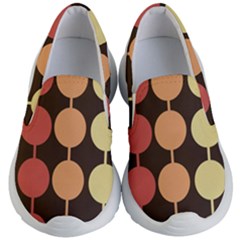 Pattern Circle Retro Design Kids Lightweight Slip Ons by Loisa77