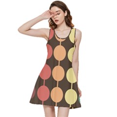 Pattern Circle Retro Design Inside Out Racerback Dress by Loisa77