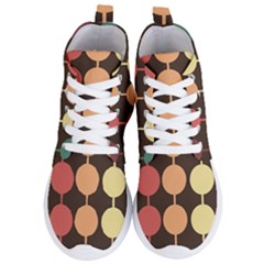 Pattern Circle Retro Design Women s Lightweight High Top Sneakers by Loisa77