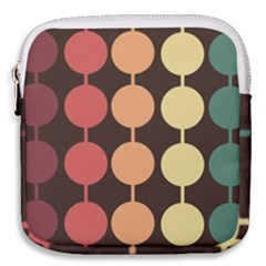 Pattern Circle Retro Design Mini Square Pouch by Loisa77