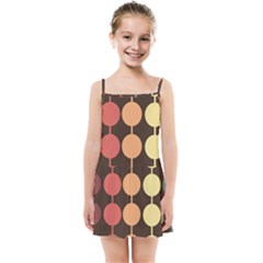 Pattern Circle Retro Design Kids  Summer Sun Dress by Loisa77