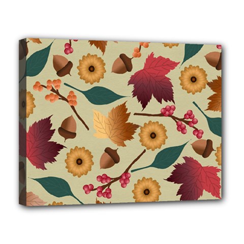 Autumn Leaves Autumn Colour Season Canvas 14  X 11  (stretched) by Loisa77