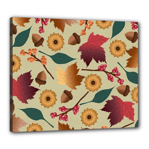 Autumn Leaves Autumn Colour Season Canvas 24  X 20  (stretched) by Loisa77