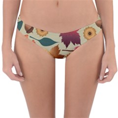 Autumn Leaves Autumn Colour Season Reversible Hipster Bikini Bottoms