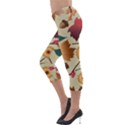 Autumn Leaves Autumn Colour Season Lightweight Velour Capri Leggings  View3