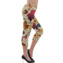 Autumn Leaves Autumn Colour Season Lightweight Velour Capri Leggings  View4