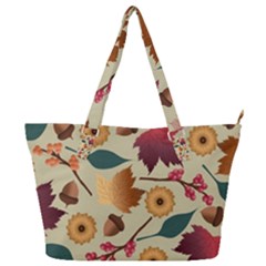 Autumn Leaves Autumn Colour Season Full Print Shoulder Bag by Loisa77