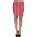 Strip Red White Pattern Bodycon Skirt View1