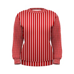 Strip Red White Pattern Women s Sweatshirt