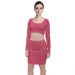 Strip Red White Pattern Top And Skirt Sets by Loisa77