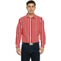 Strip Red White Pattern Men s Long Sleeve Shirt View1