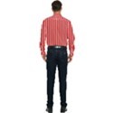 Strip Red White Pattern Men s Long Sleeve Shirt View2