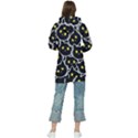 Cat Pattern Pet Drawing Eyes Women s Long Oversized Pullover Hoodie View2