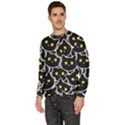 Cat Pattern Pet Drawing Eyes Men s Fleece Sweatshirt View2