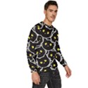 Cat Pattern Pet Drawing Eyes Men s Fleece Sweatshirt View3