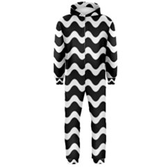 Wave Pattern Wavy Halftone Hooded Jumpsuit (men) by Loisa77