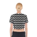 Wave Pattern Wavy Halftone Cotton Crop Top View2