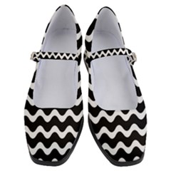 Wave Pattern Wavy Halftone Women s Mary Jane Shoes by Loisa77