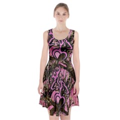 Pink Browning Deer Glitter Camo Camouflage Racerback Midi Dress by Loisa77