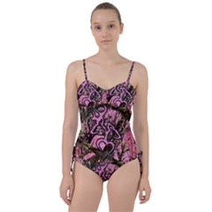 Pink Browning Deer Glitter Camo Camouflage Sweetheart Tankini Set by Loisa77