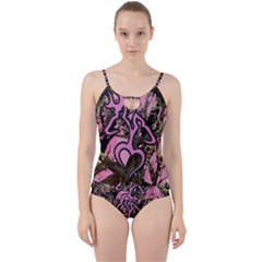 Pink Browning Deer Glitter Camo Camouflage Cut Out Top Tankini Set by Loisa77