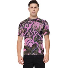 Pink Browning Deer Glitter Camo Camouflage Men s Short Sleeve Rash Guard by Loisa77