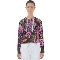 Pink Browning Deer Glitter Camo Camouflage Women s Slouchy Sweat