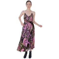 Pink Browning Deer Glitter Camo Camouflage Tie Back Maxi Dress by Loisa77