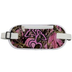 Pink Browning Deer Glitter Camo Camouflage Rounded Waist Pouch by Loisa77