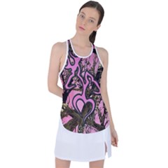 Pink Browning Deer Glitter Camo Camouflage Racer Back Mesh Tank Top by Loisa77