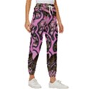 Pink Browning Deer Glitter Camo Camouflage Women s Cropped Drawstring Pants View3