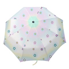 Stars Cute Pastel Pattern Rainbow Folding Umbrellas