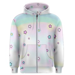 Stars Cute Pastel Pattern Rainbow Men s Zipper Hoodie