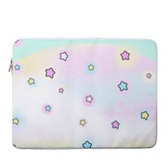 Stars Cute Pastel Pattern Rainbow 15  Vertical Laptop Sleeve Case With Pocket by Loisa77