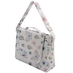 Butterflies Cute Flower Pastel Pattern Box Up Messenger Bag by Loisa77