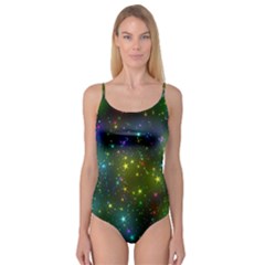 Stars Coloured Lights Background Camisole Leotard  by Loisa77