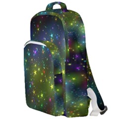 Stars Coloured Lights Background Double Compartment Backpack by Loisa77