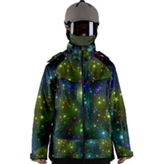 Stars Coloured Lights Background Men s Zip Ski And Snowboard Waterproof Breathable Jacket