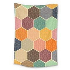 Hexagonal Pattern Vector Large Tapestry