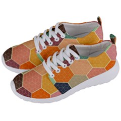 Hexagonal Pattern Vector Men s Lightweight Sports Shoes by Loisa77